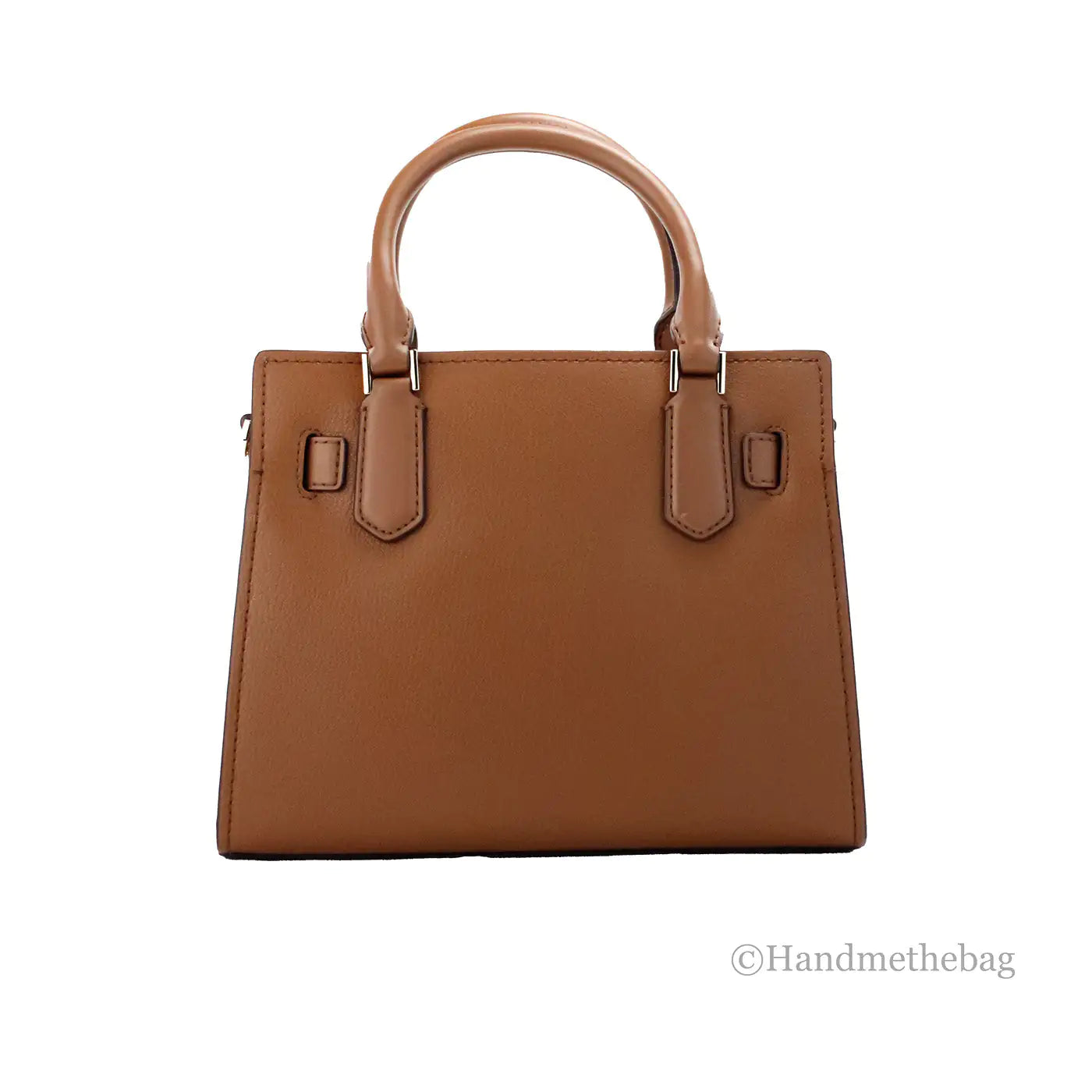 Michael Kors Hamilton Small Luggage Leather Satchel - WanderMart Co.