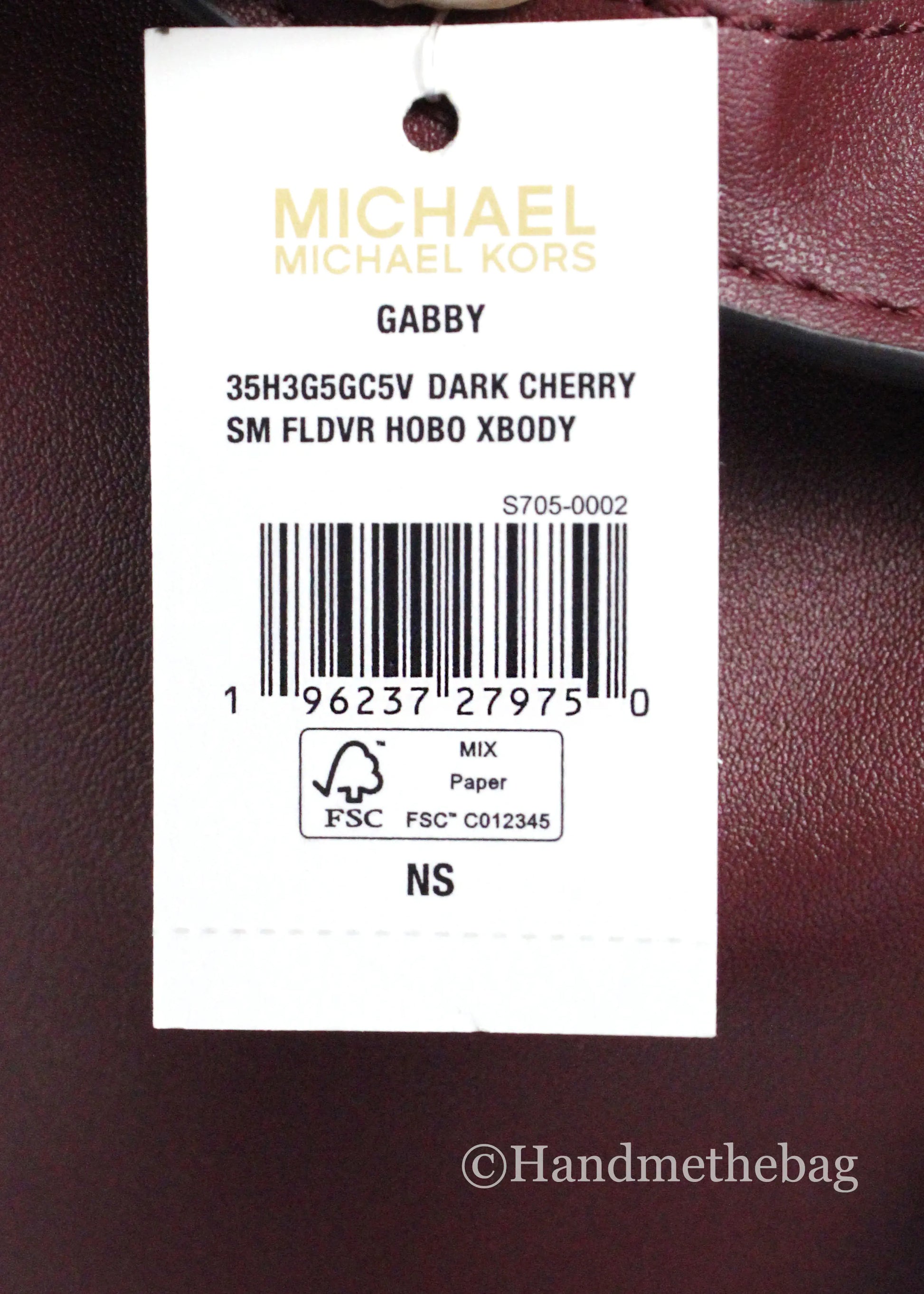 Michael Kors Gabby Dark Cherry Foldover Hobo Crossbody Bag - WanderMart Co.