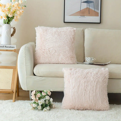 Luxurious Soft Faux Fur Throw Pillow Covers - WanderMart Co.