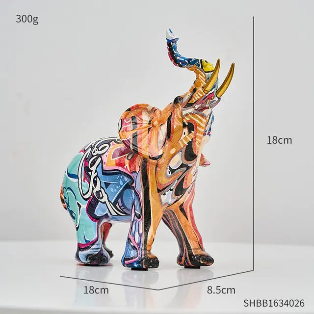 Painting Art Elephant Sculptures & Figurines Modern Decoration - WanderMart Co.