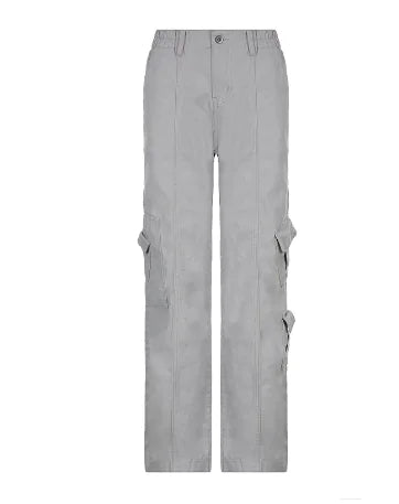 Cargo Solid Baggy Pants - WanderMart Co.