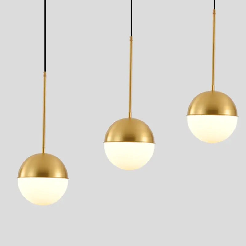 Golden Glass Ball Pendant Light - WanderMart Co.