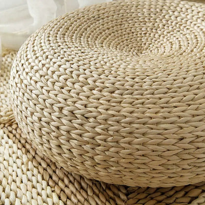 Round Straw Tatami Meditation Cushion - WanderMart Co.