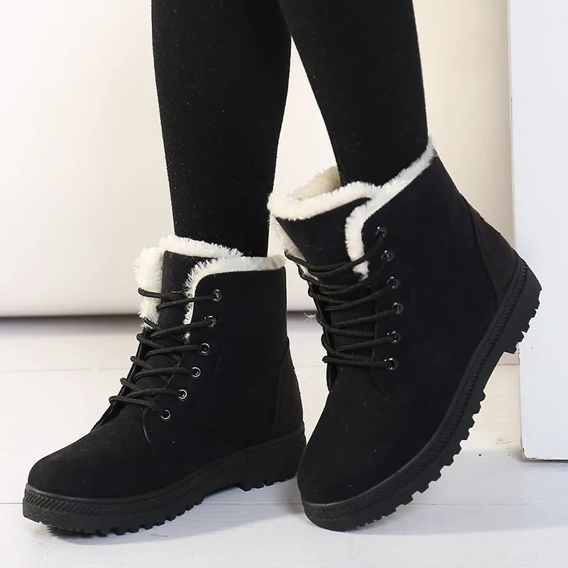 Women Winter Ankle Boots Winter Shoes - WanderMart Co.