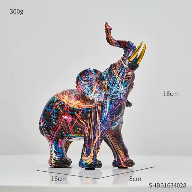 Painting Art Elephant Sculptures & Figurines Modern Decoration - WanderMart Co.