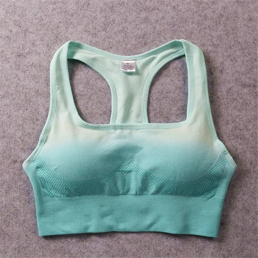 Aquamarine Ombre Sports Bra - WanderMart Co.