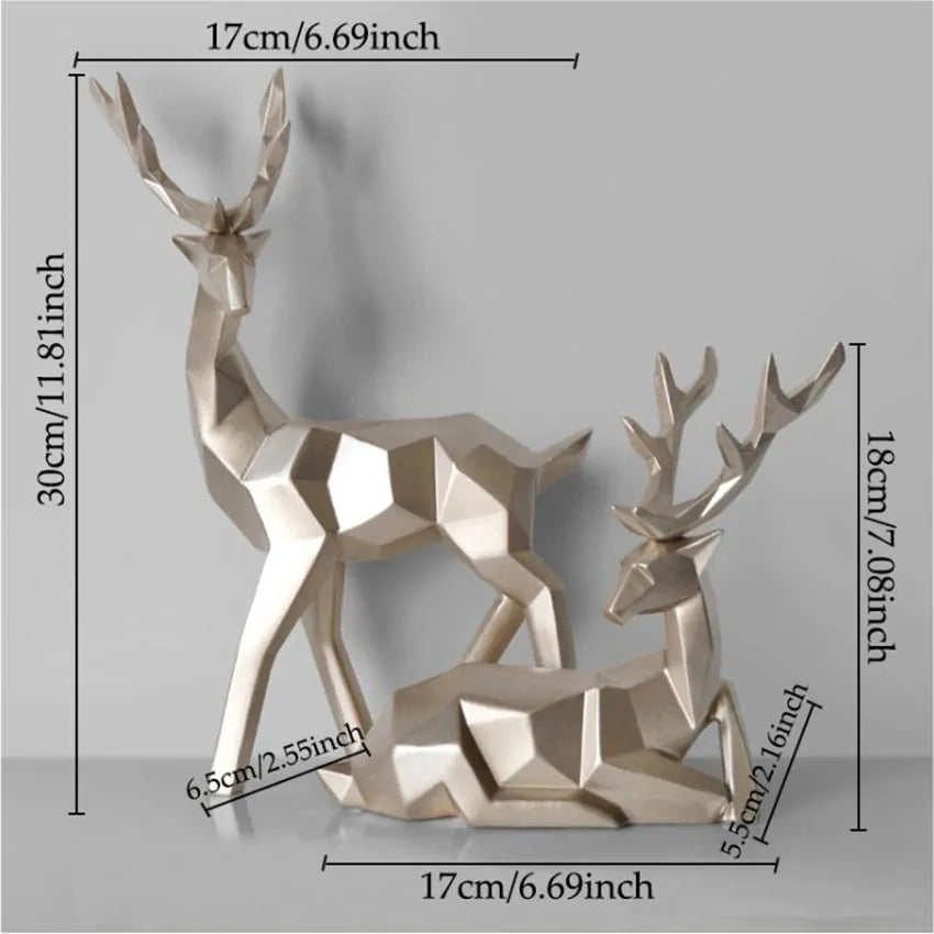 Reindeer Figurines Sculpture - WanderMart Co.