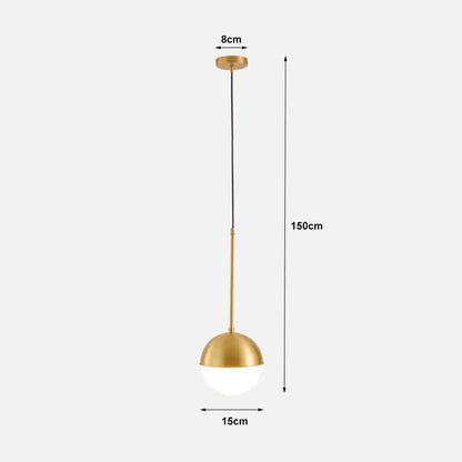 Golden Glass Ball Pendant Light - WanderMart Co.