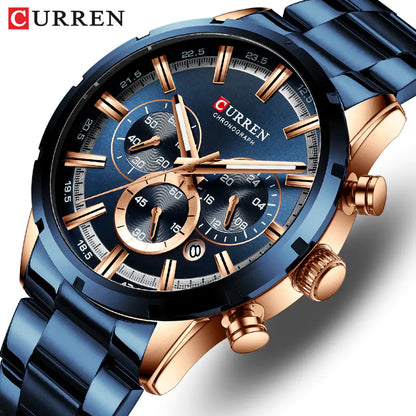 CURREN Men Quartz Watch Top Brand - WanderMart Co.