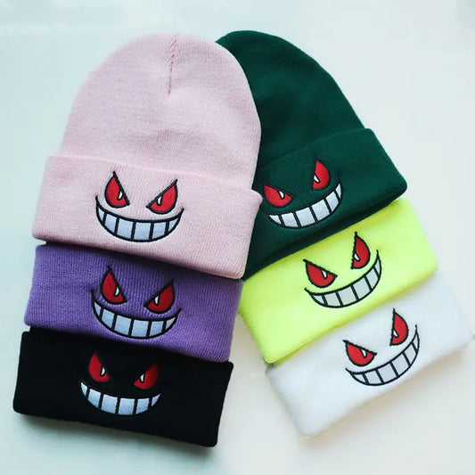 Cartoon Mouth Eyes Beanie - WanderMart Co.