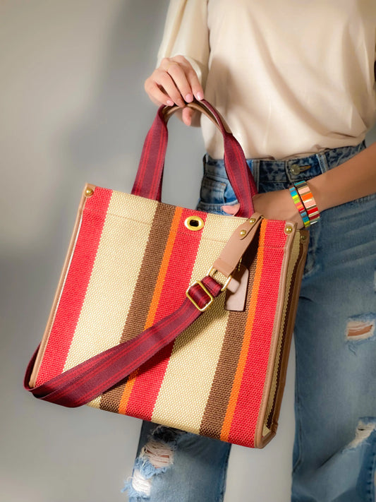 Stripe Tote - WanderMart Co.