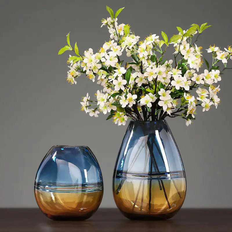 Modern Gradient Light Luxury Minimalist Glass Vase - WanderMart Co.