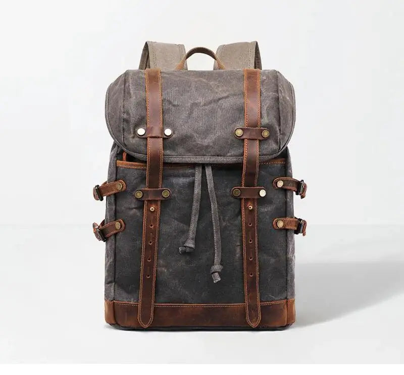 Waterproof Waxed Canvas Backpack - WanderMart Co.