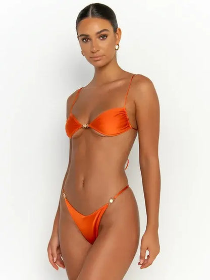 Sexy Micro Thong Push-Up Bikini - WanderMart Co.